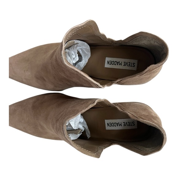 Steve Madden Tan Suede Ankle Boots - Picture 7 of 9